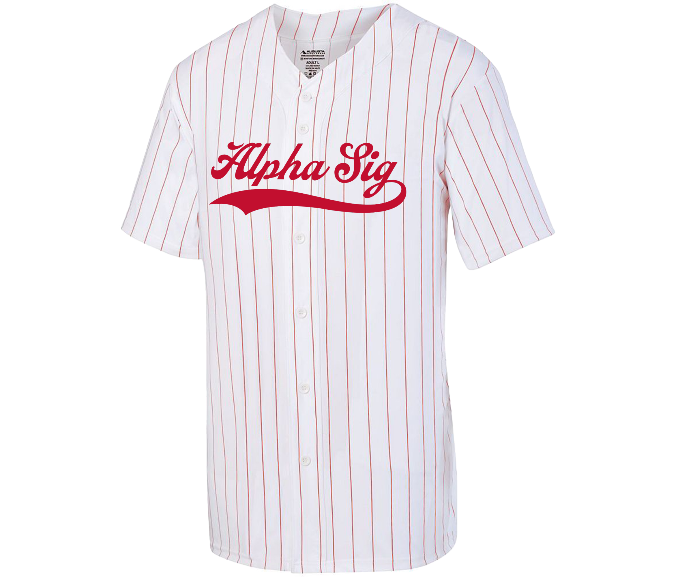 Alpha Sig Baseball Jersey - White