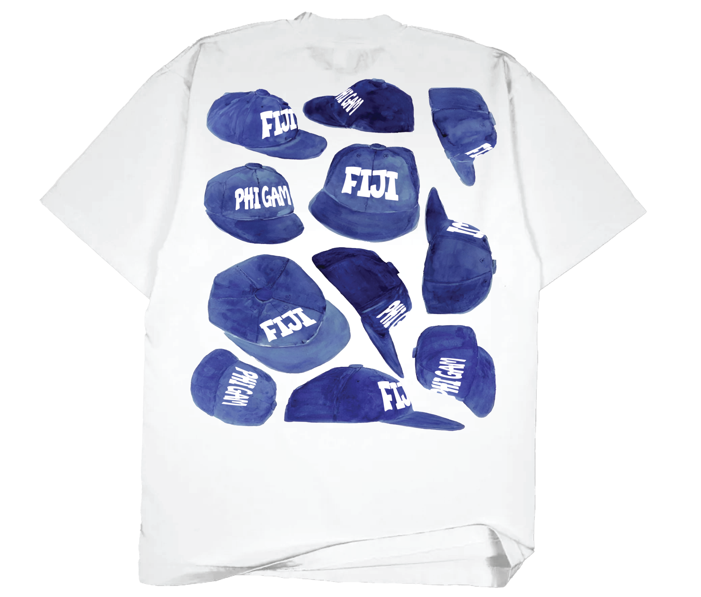 Blue Hat - Oversized Shirt