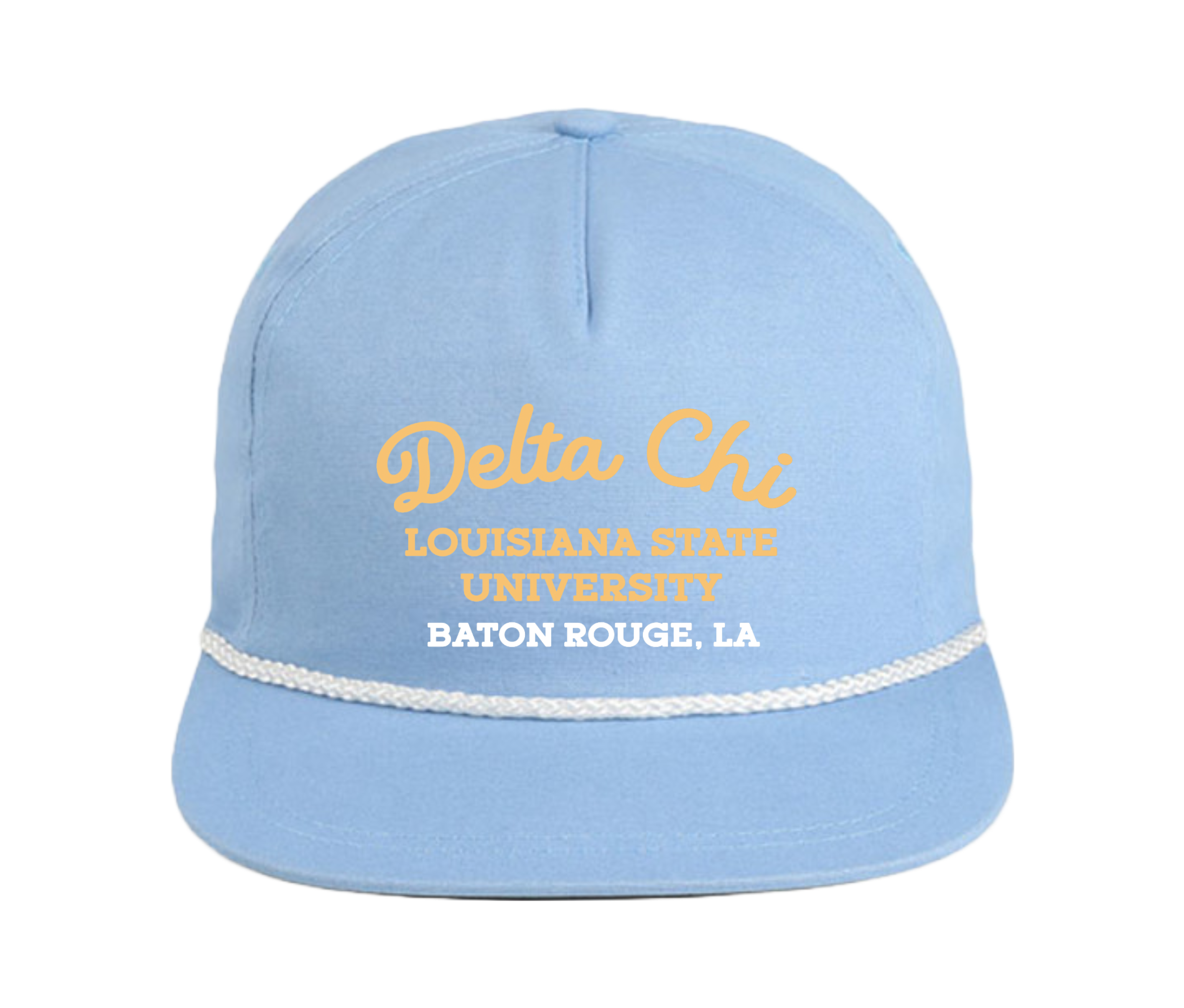 Delta Chi Light Blue Script Hat